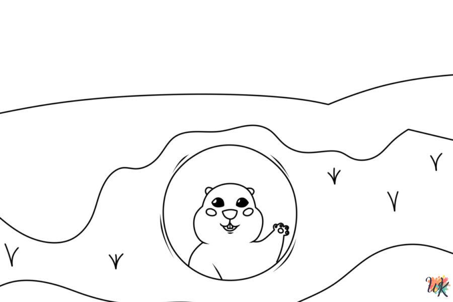 preschool Groundhog Day coloring pages