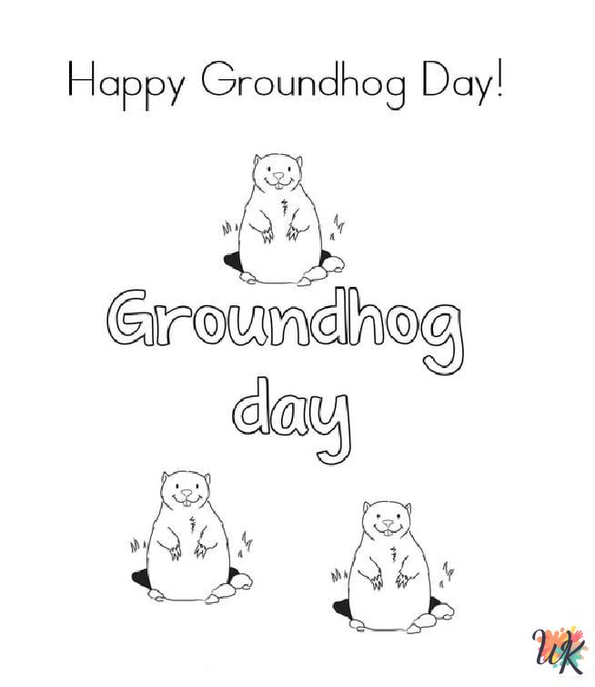 grinch Groundhog Day coloring pages