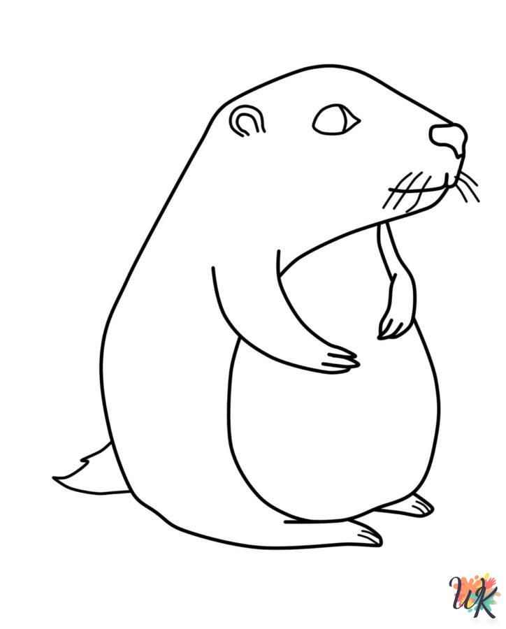 free Groundhog Day printable coloring pages 2