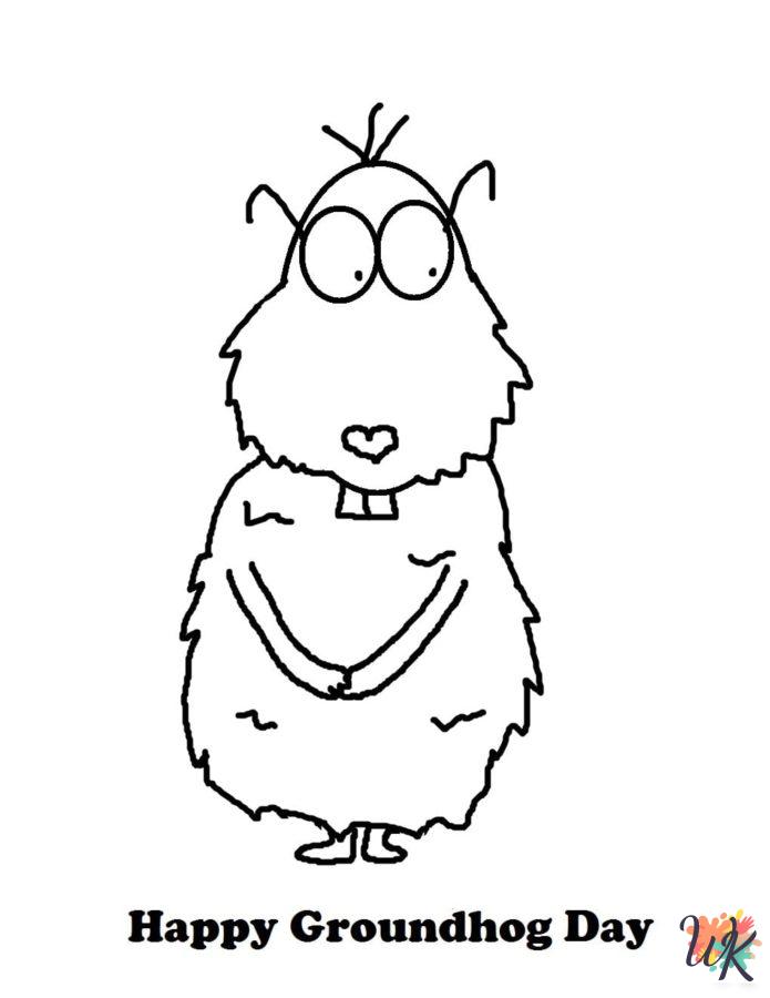 Groundhog Day coloring pages for kids