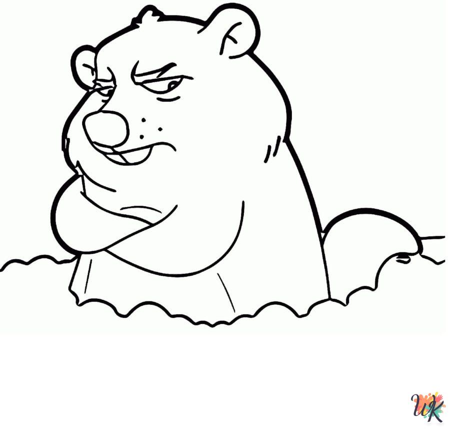 free Groundhog Day tree coloring pages