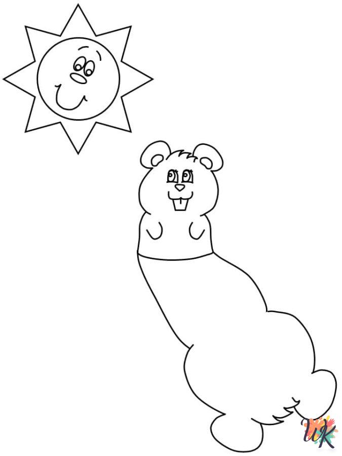 adult coloring pages Groundhog Day