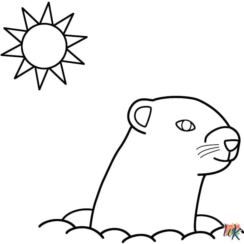 Groundhog Day coloring pages printable free