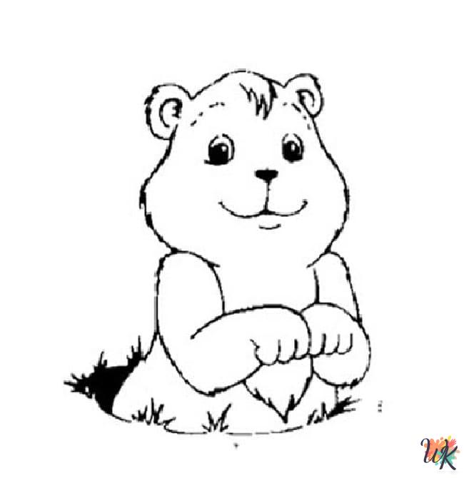 Groundhog Day coloring pages for preschoolers