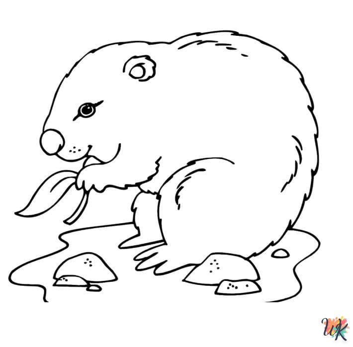 coloring pages for Groundhog Day