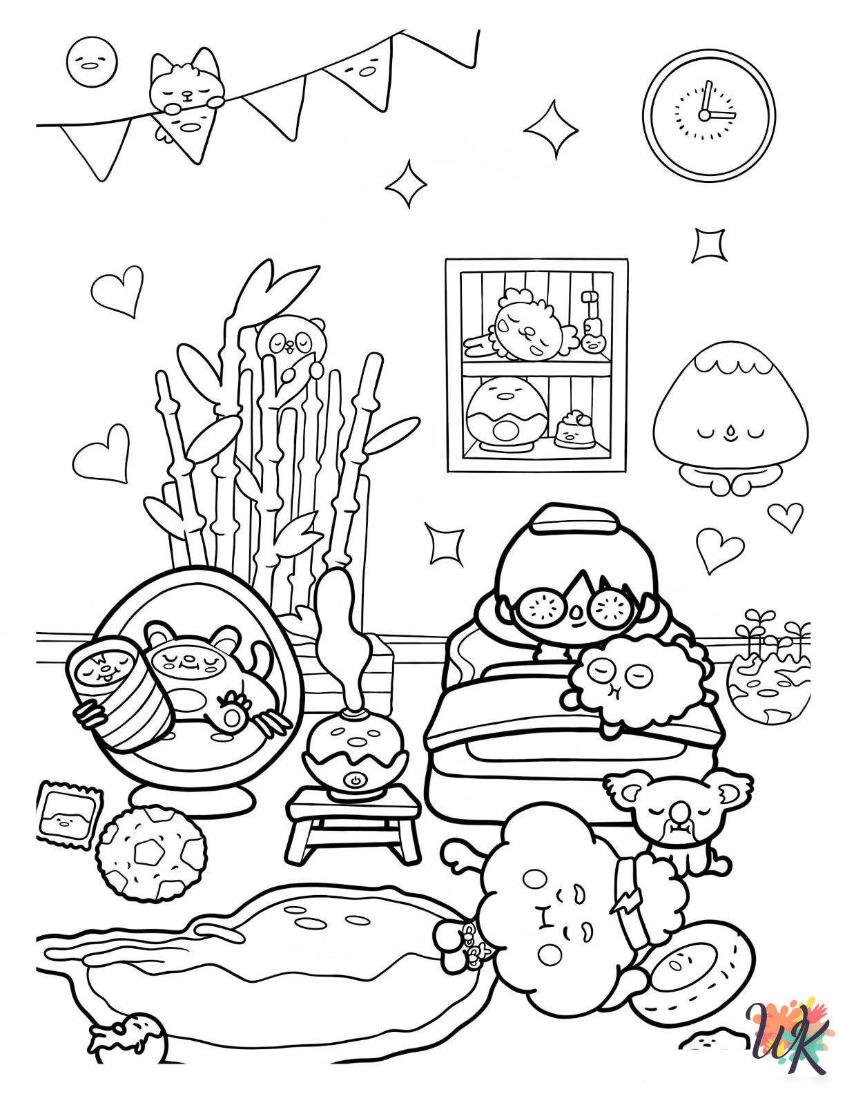 free Gudetama coloring pages for kids