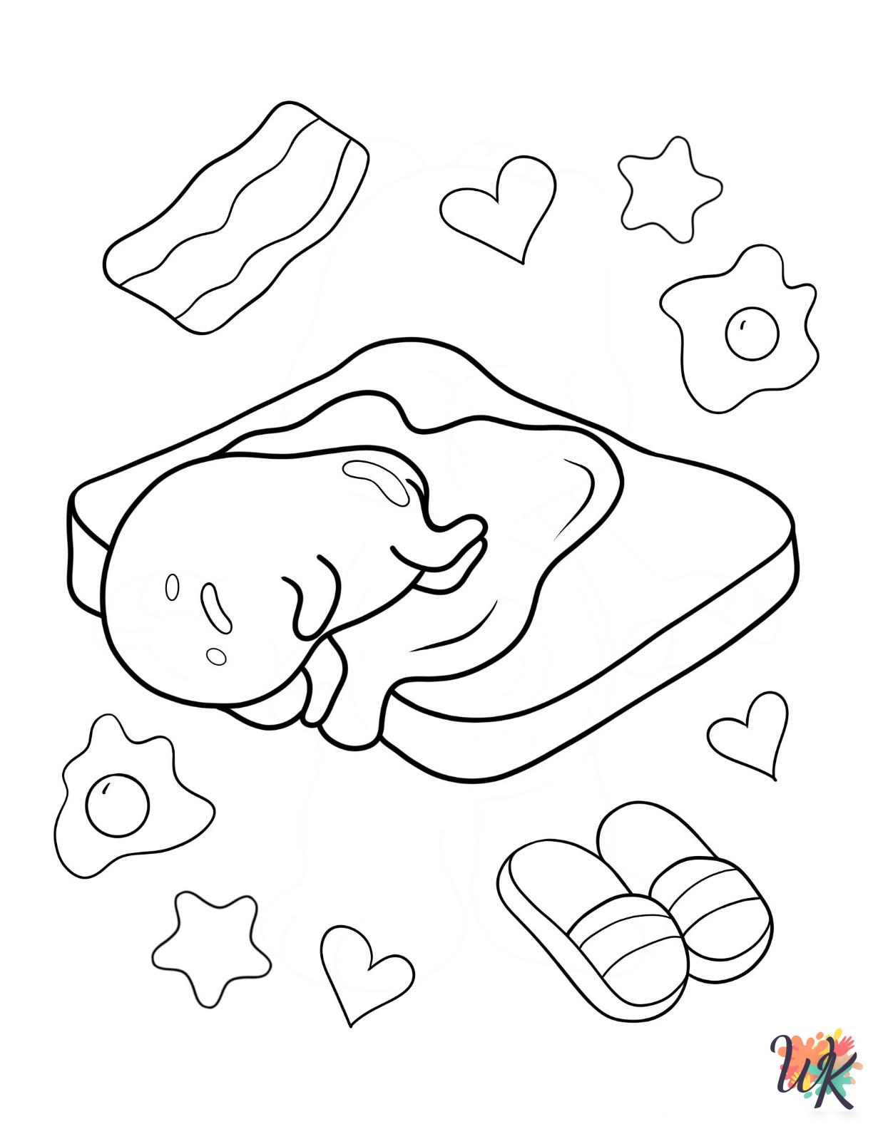 free Gudetama coloring pages for adults