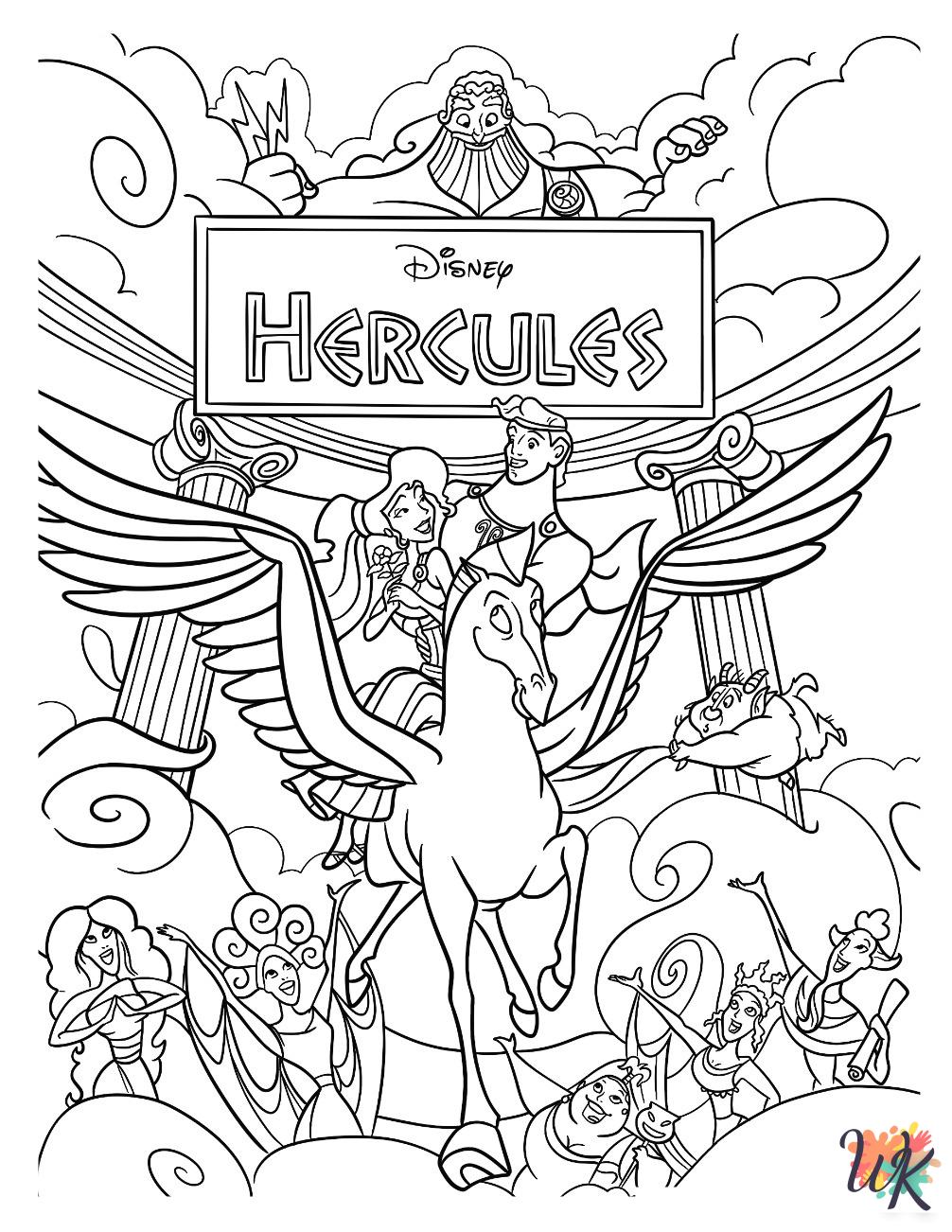 Hercules cards coloring pages