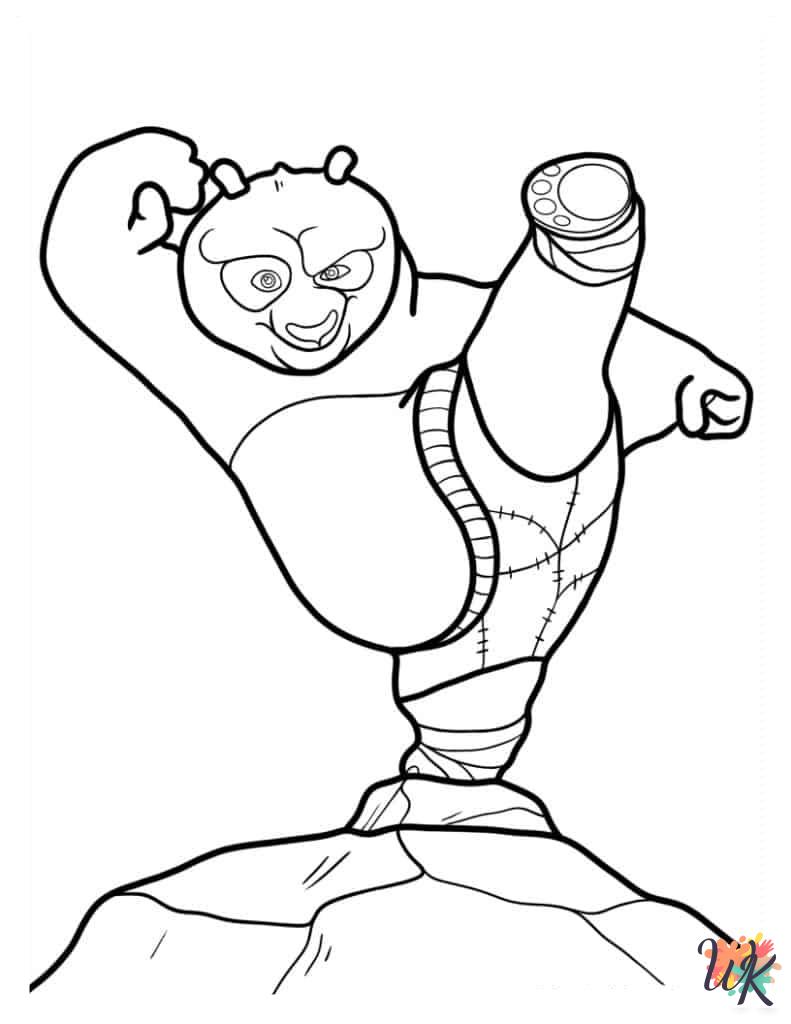 free Kung Fu Panda coloring pages printable