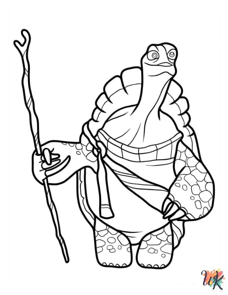 free Kung Fu Panda coloring pages for adults