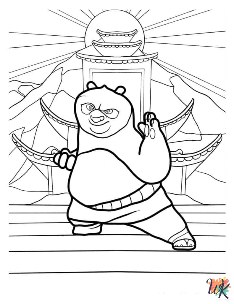 free coloring Kung Fu Panda pages