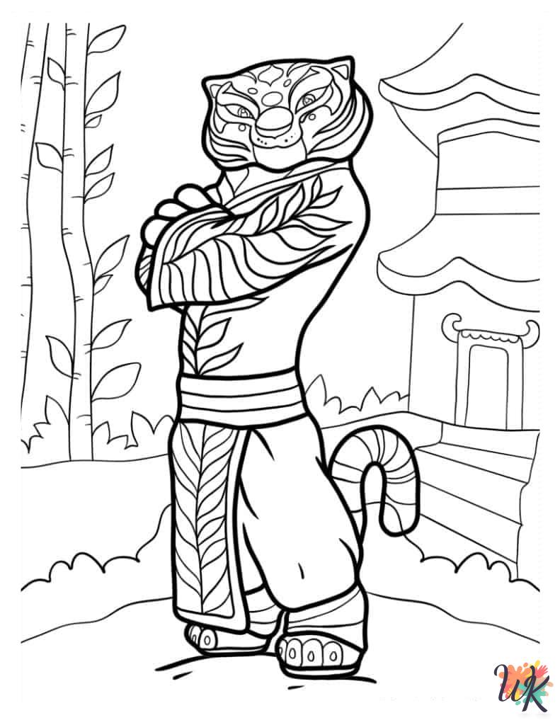Kung Fu Panda coloring pages for adults easy