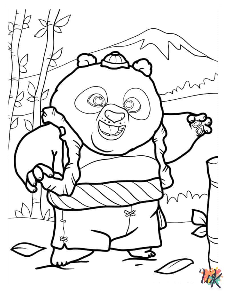 Kung Fu Panda themed coloring pages