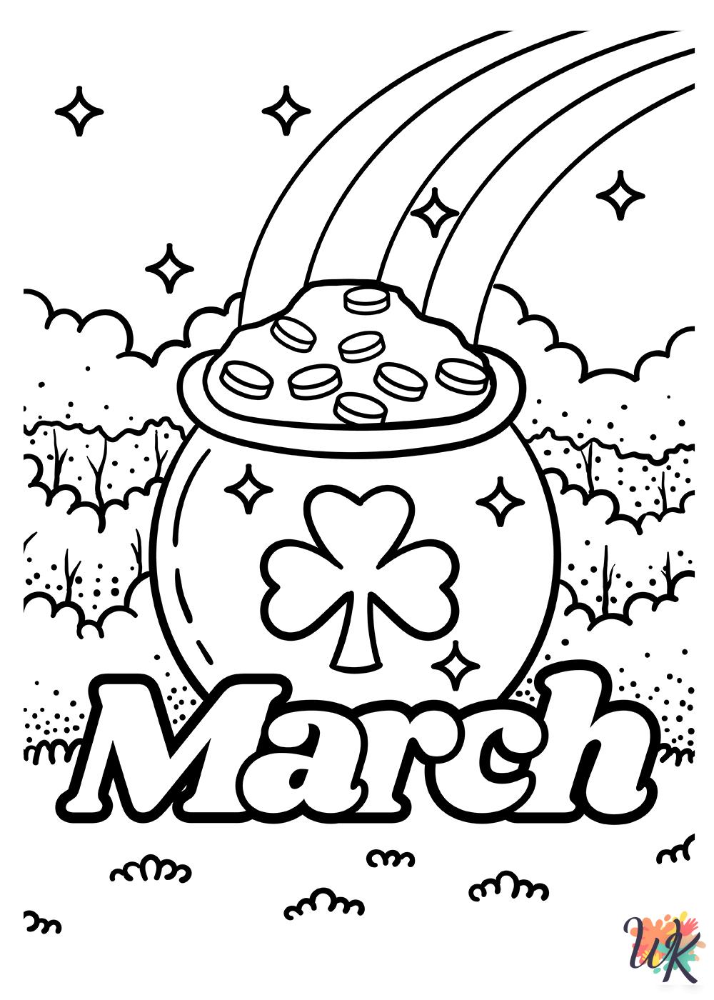coloring pages printable March