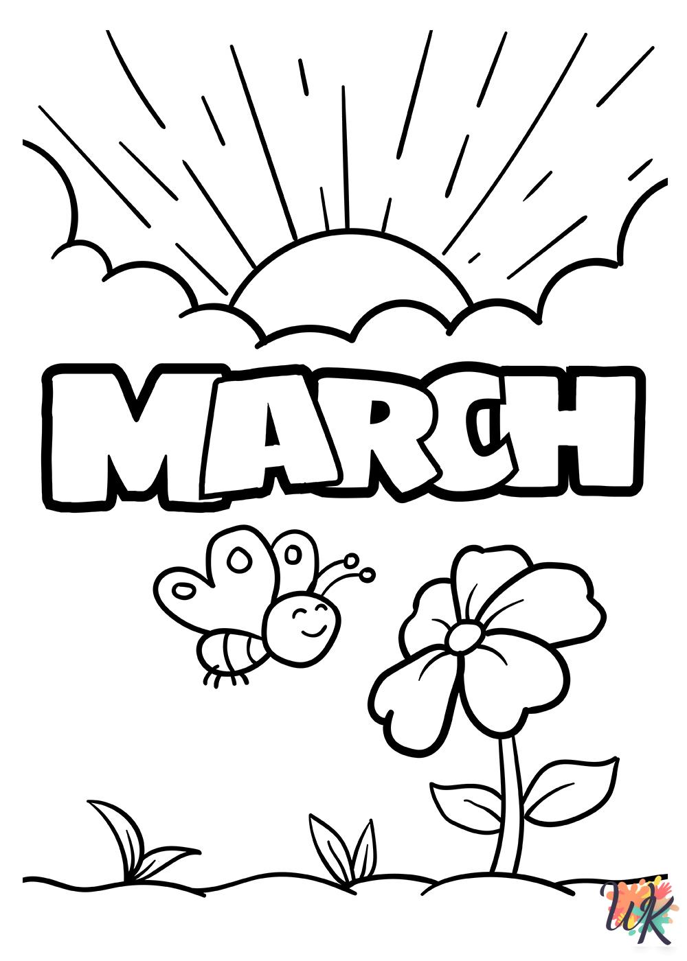 printable March coloring pages