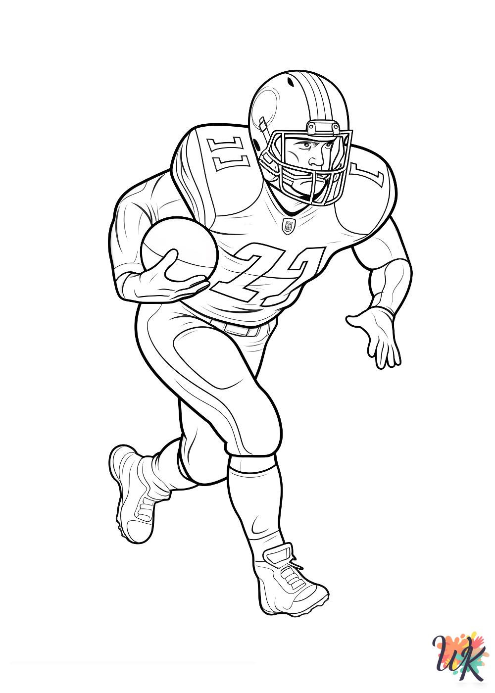 free full size printable NFL coloring pages for adults pdf