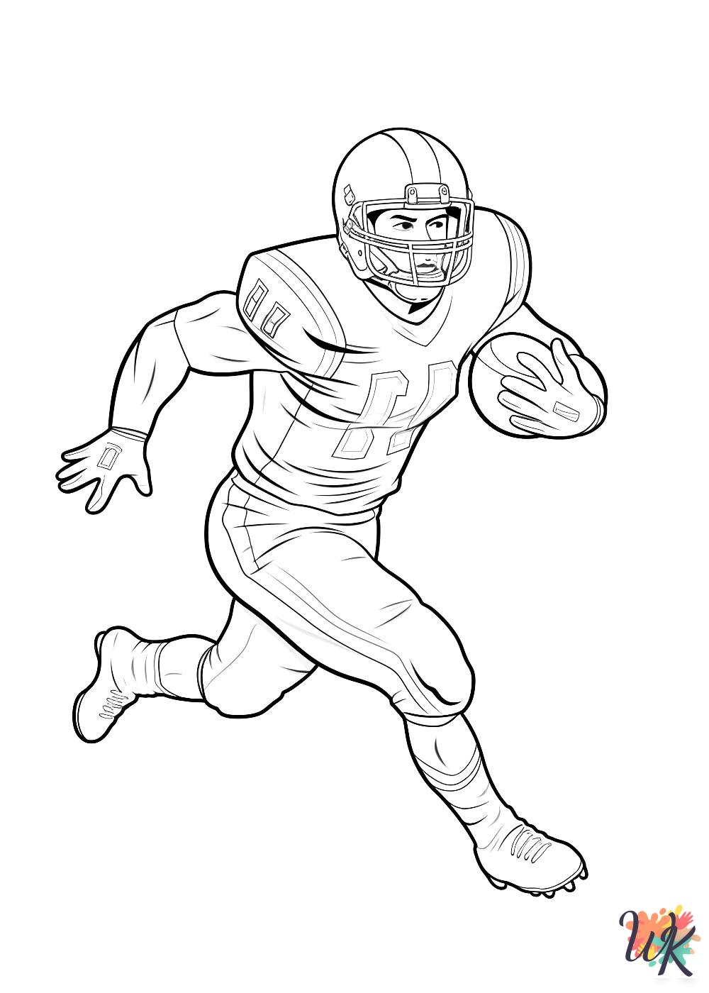 kawaii cute NFL coloring pages