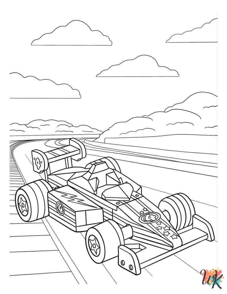 Race Car coloring pages printable free