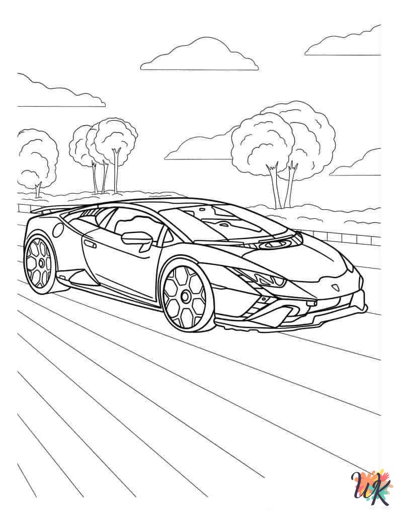 free Race Car coloring pages for adults