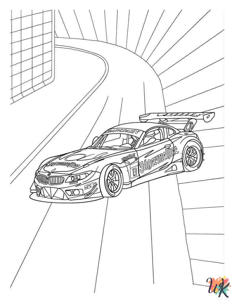 Race Car free coloring pages 1