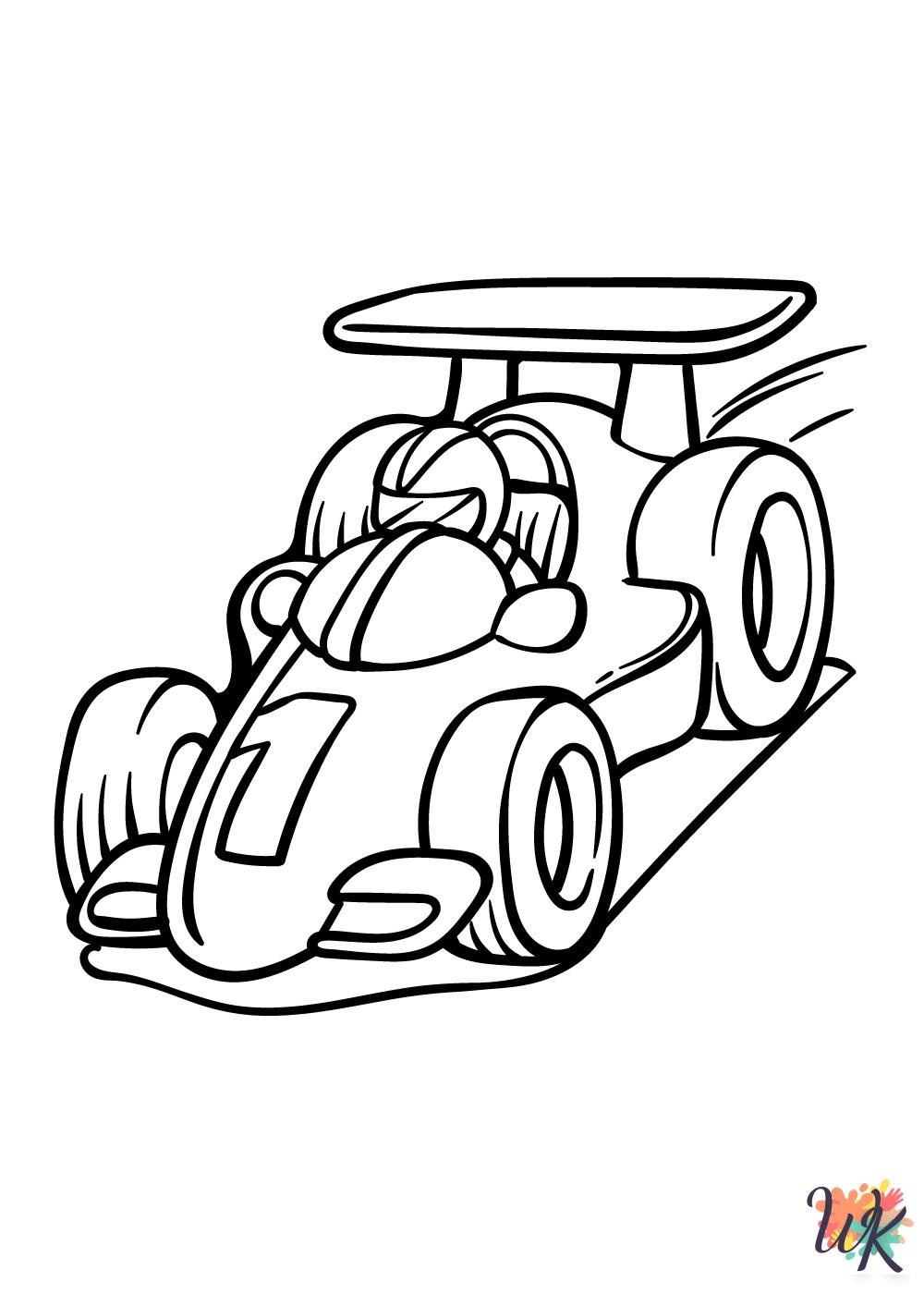 old-fashioned Race Car coloring pages