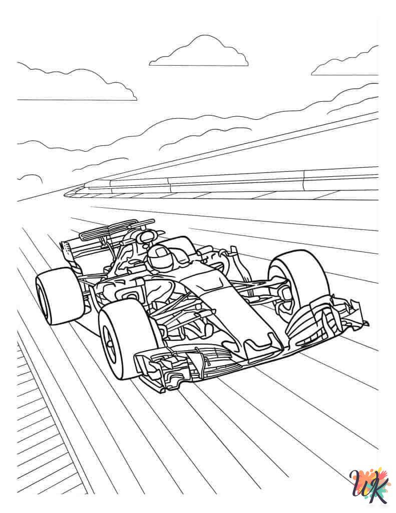 free Race Car coloring pages pdf