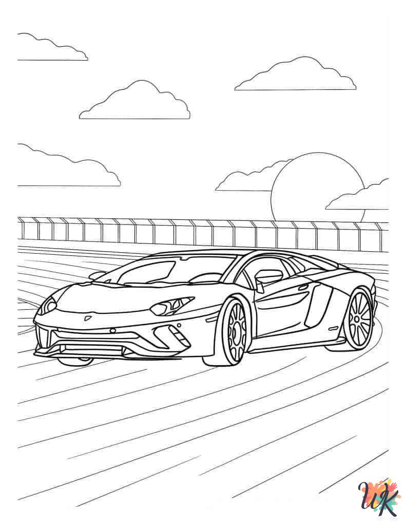 easy Race Car coloring pages