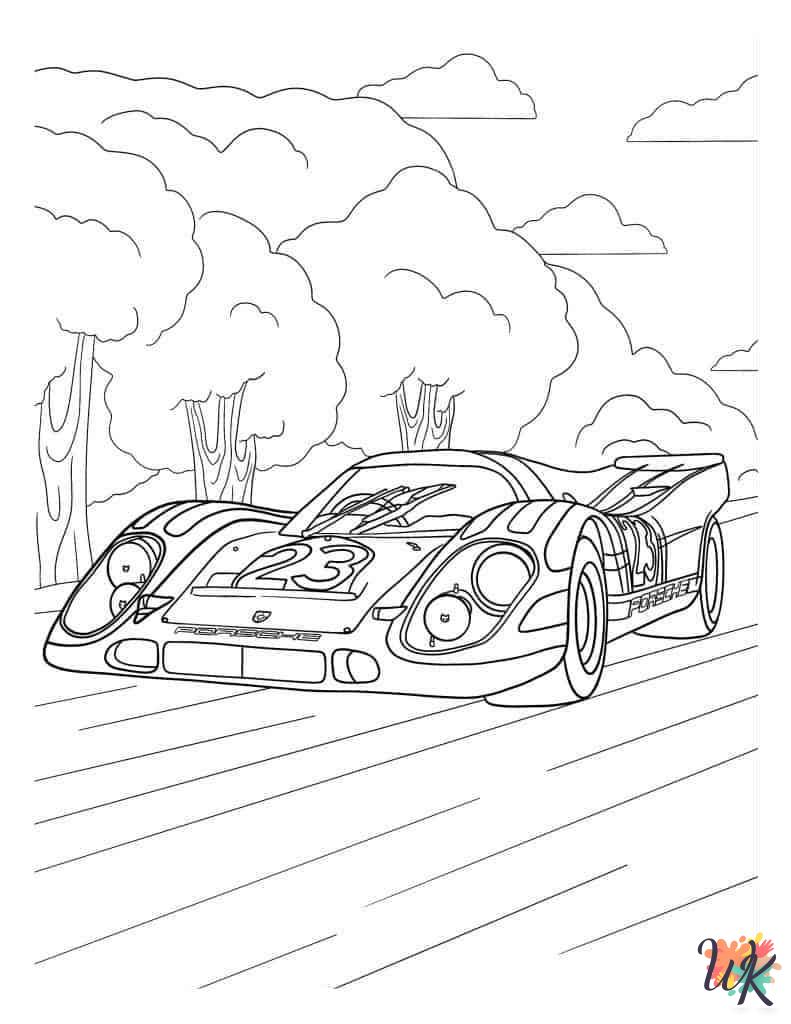preschool Race Car coloring pages 1