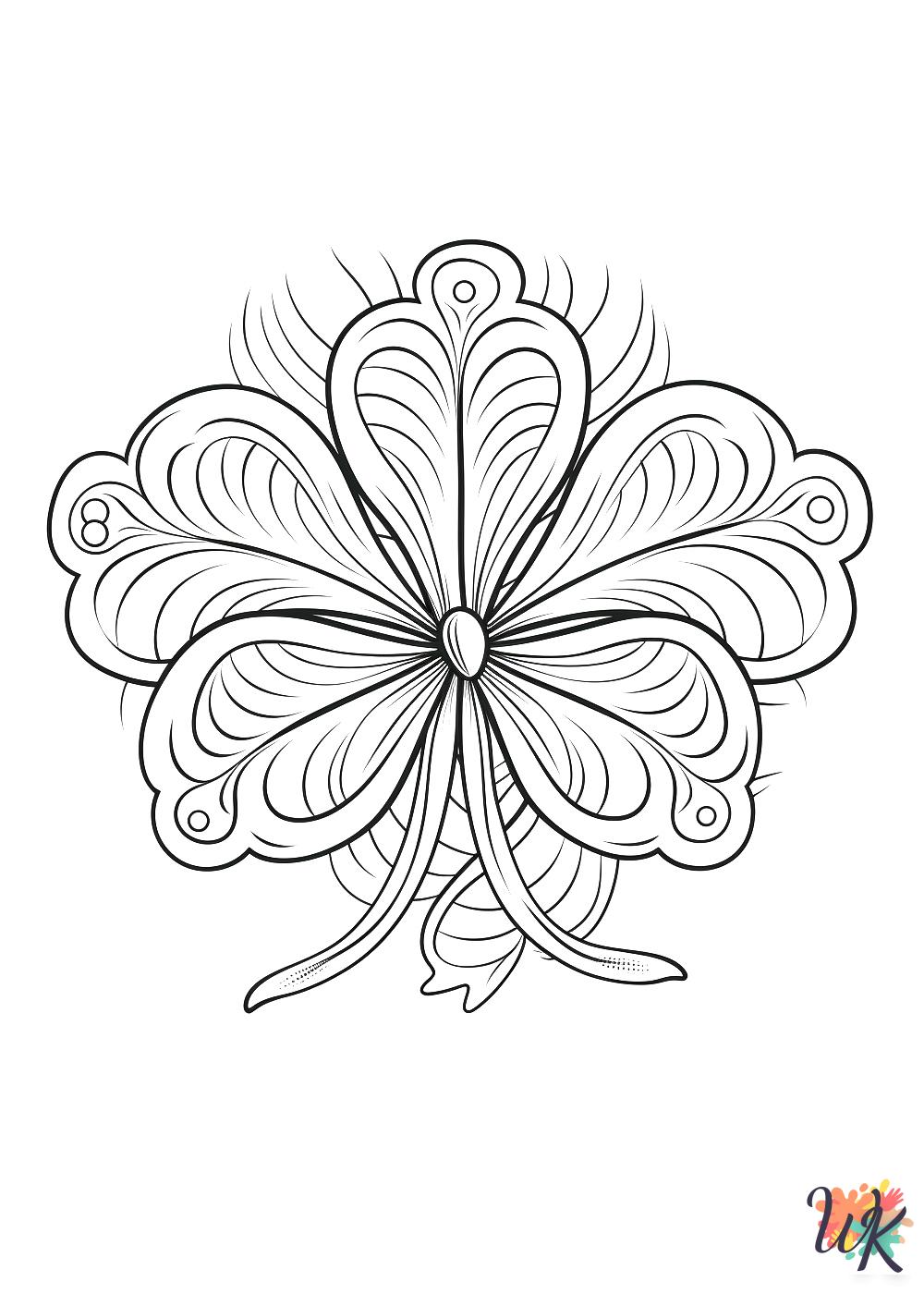 free Shamrock printable coloring pages