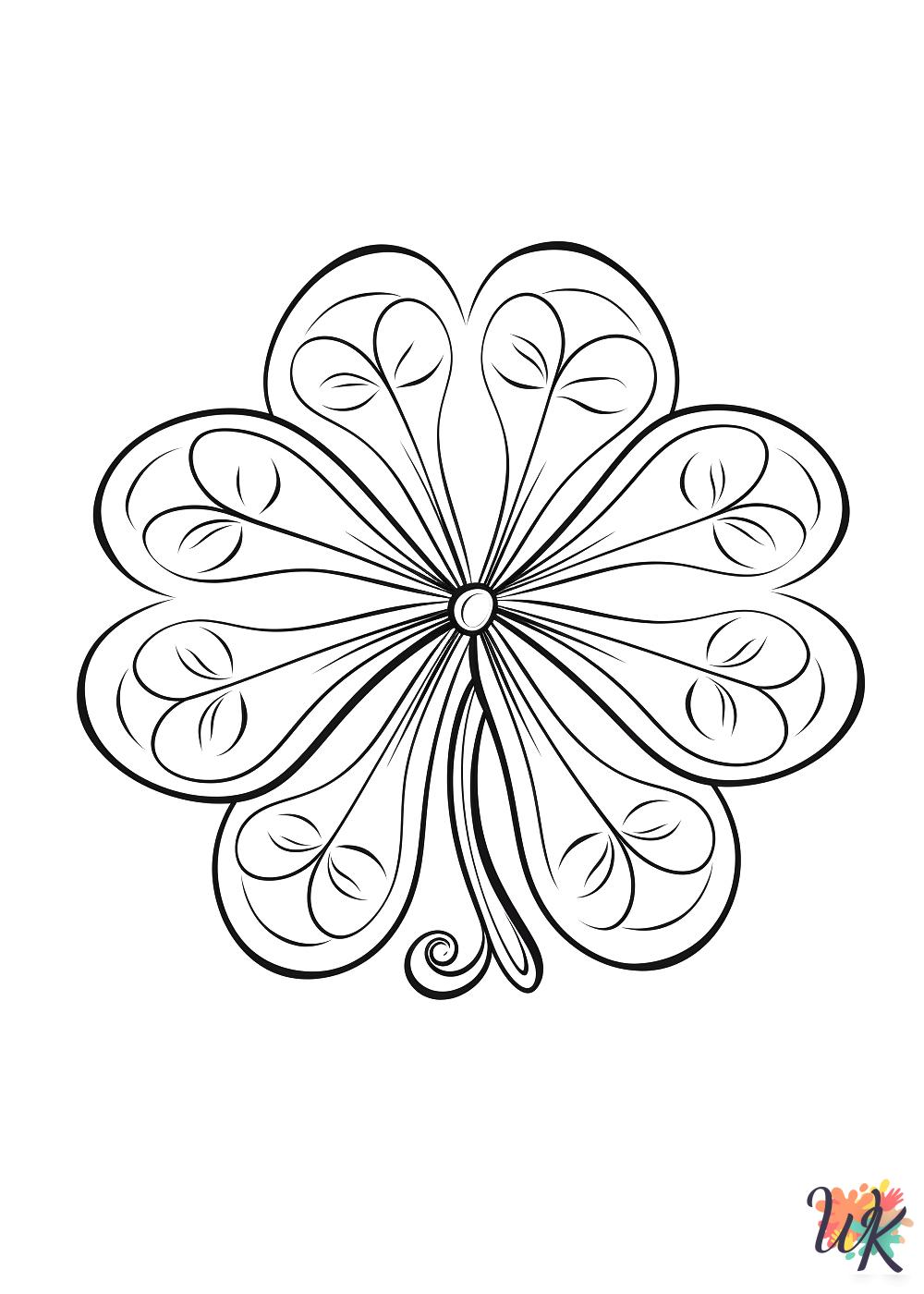 free adult Shamrock coloring pages