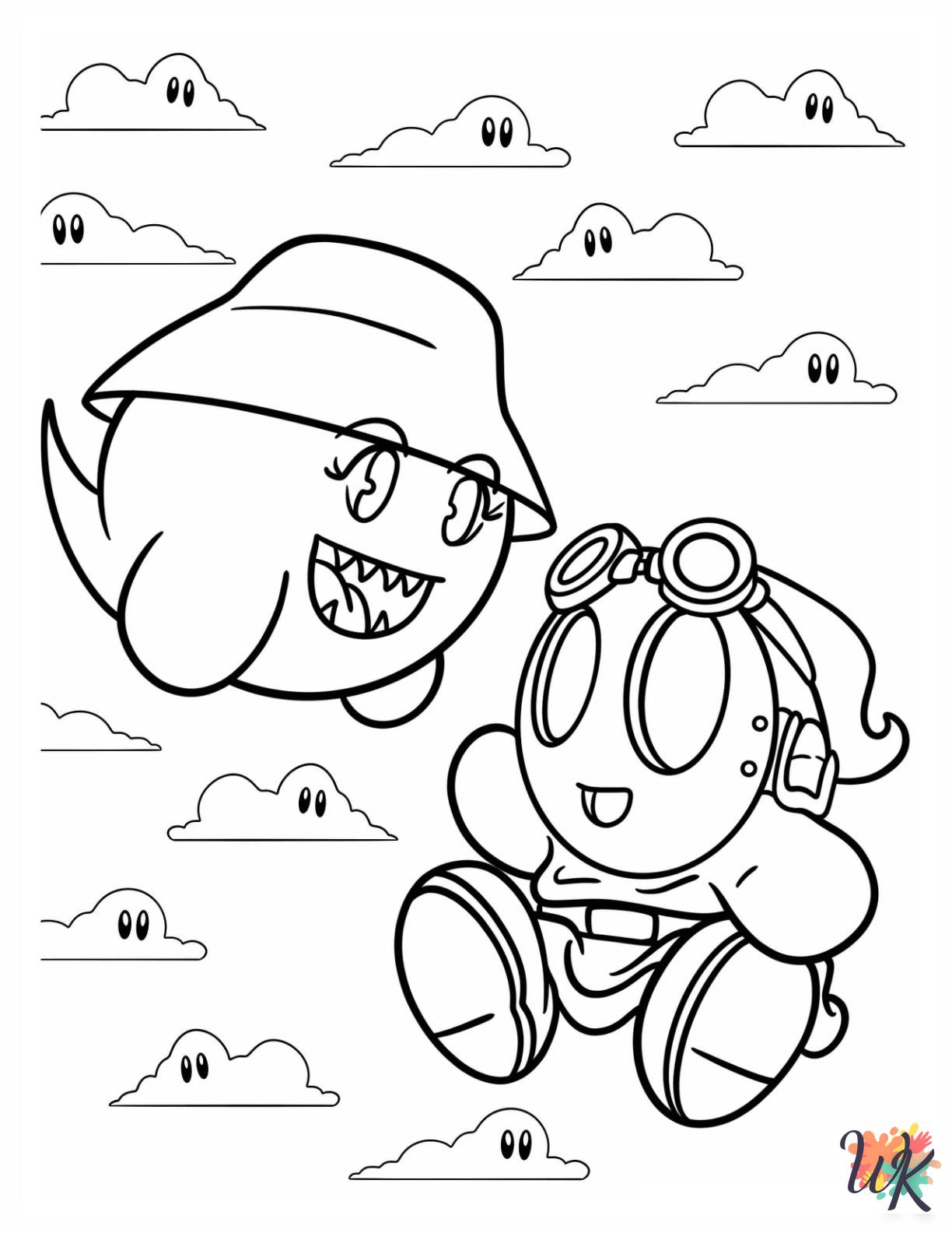 Shy Guy free coloring pages