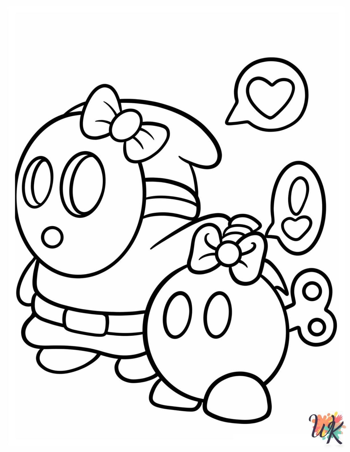 Shy Guy ornament coloring pages