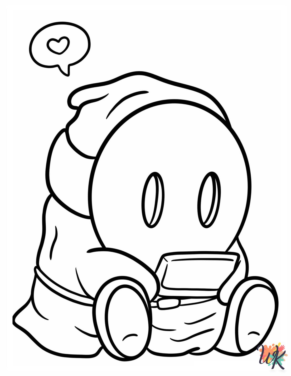 Shy Guy coloring pages for preschoolers