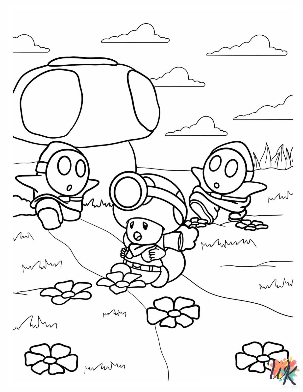 Shy Guy cards coloring pages 2