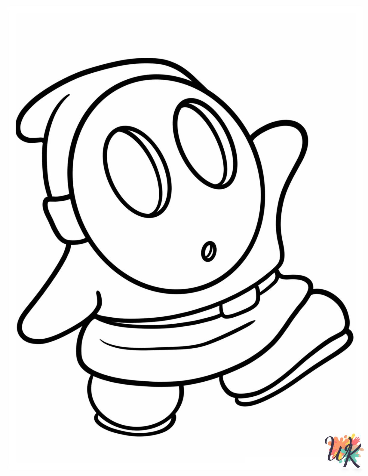 free Shy Guy coloring pages 1