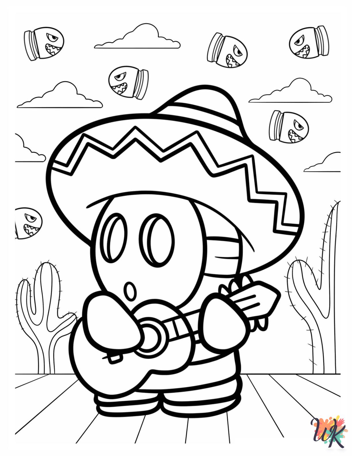 Shy Guy ornament coloring pages 2
