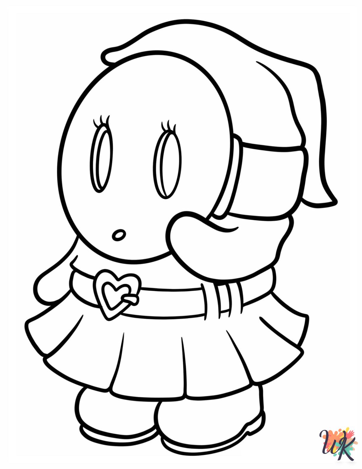 free adult Shy Guy coloring pages