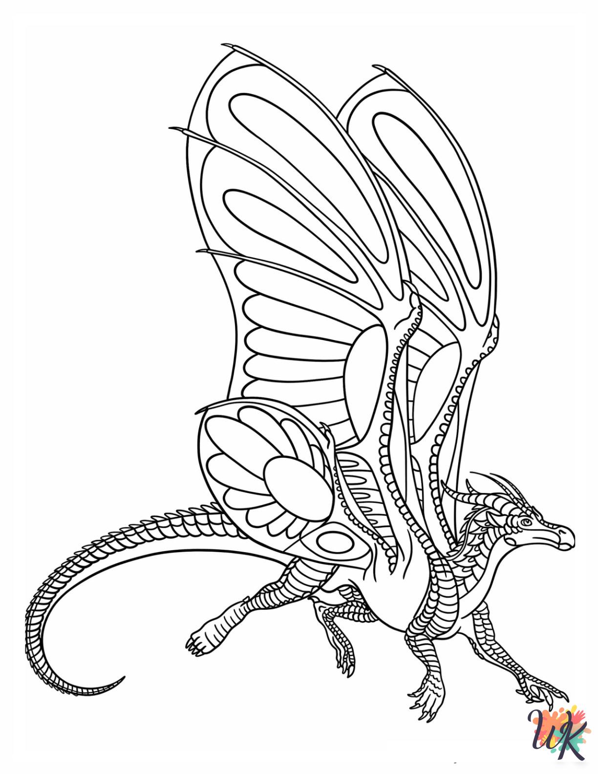 Wings Of Fire coloring pages easy