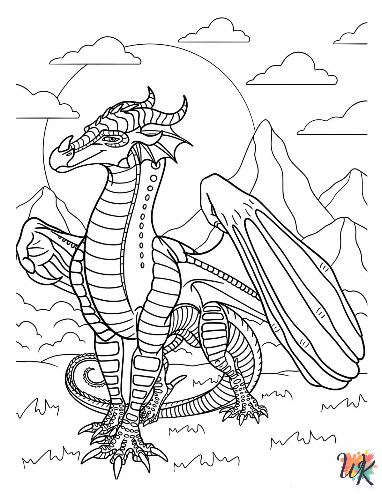 detailed Wings Of Fire coloring pages