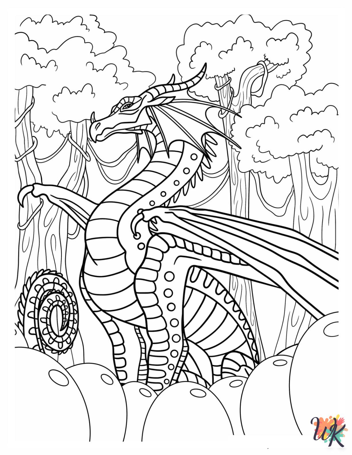 Wings Of Fire cards coloring pages 1