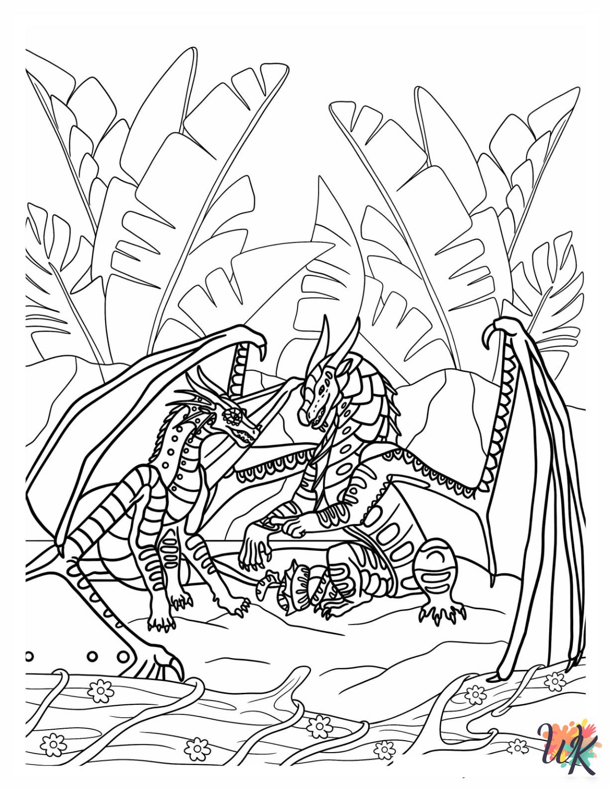 free Wings Of Fire coloring pages for adults
