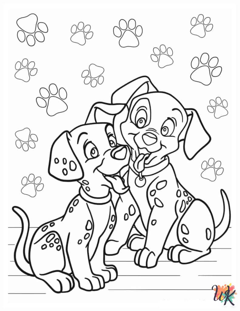 free 101 Dalmatians coloring pages printable