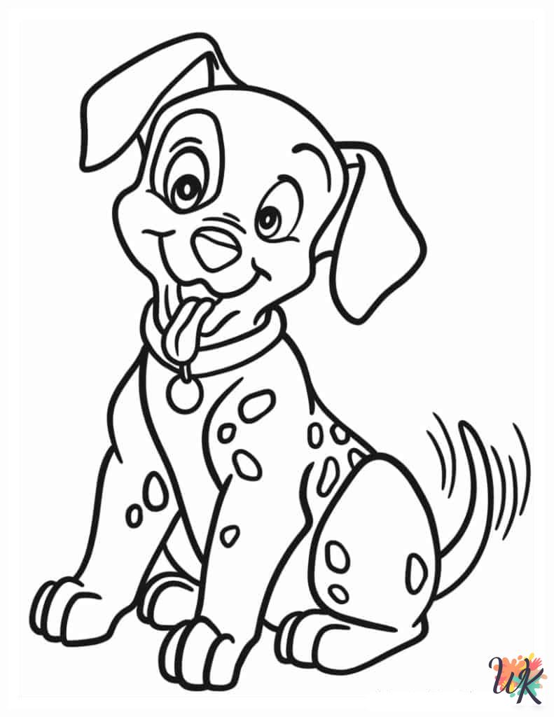old-fashioned 101 Dalmatians coloring pages