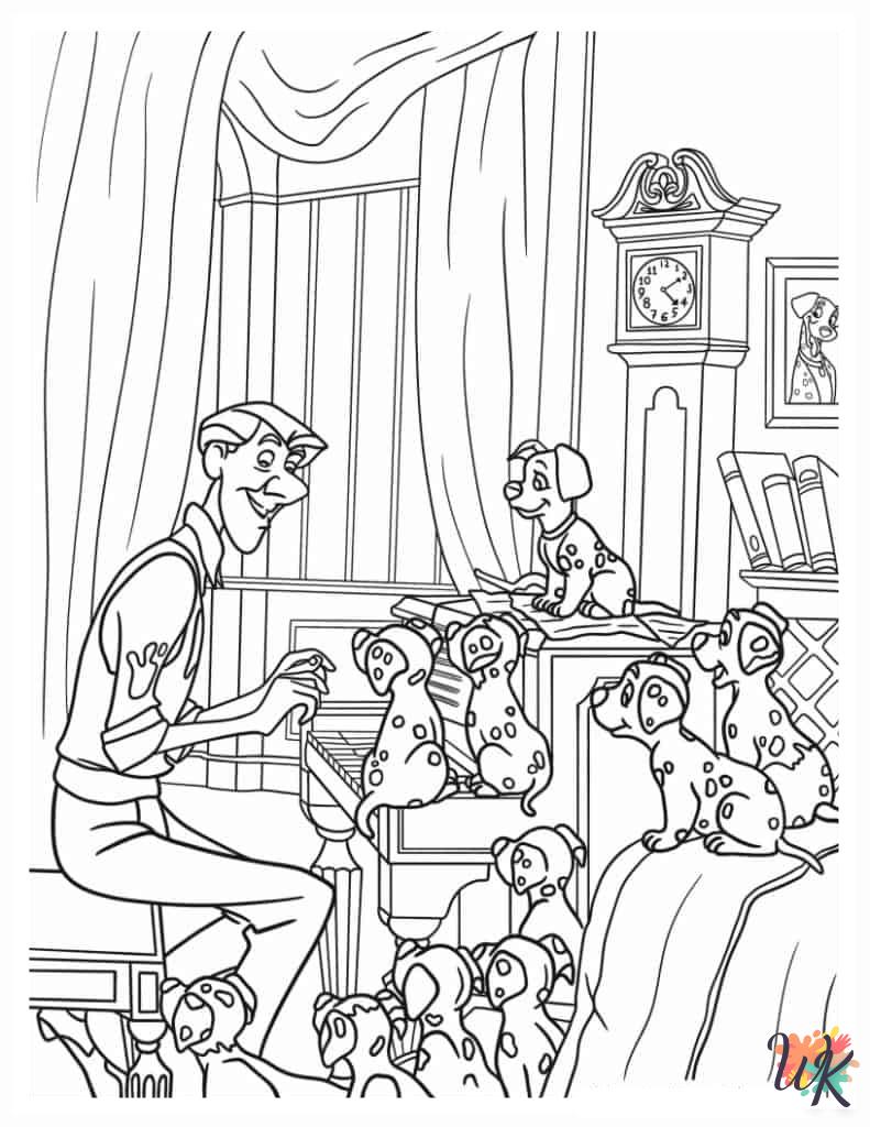 101 Dalmatians coloring pages for adults pdf