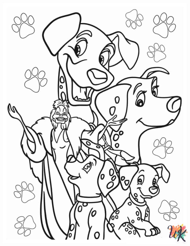 101 Dalmatians coloring pages for adults pdf