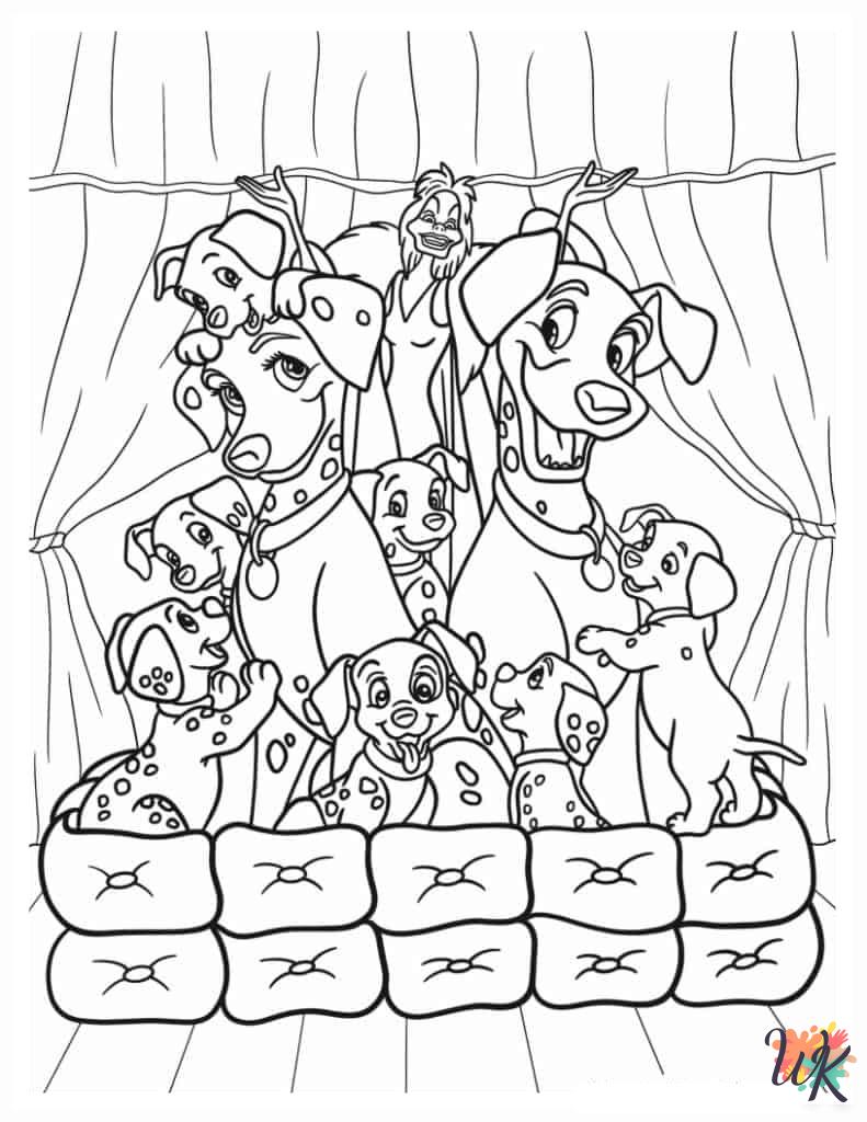 free 101 Dalmatians coloring pages for kids