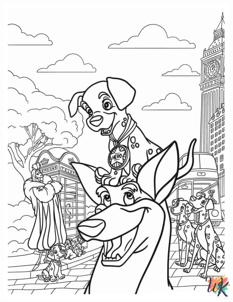 free printable 101 Dalmatians coloring pages