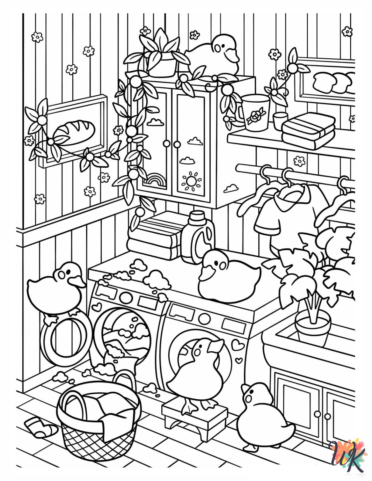 detailed Aesthetic coloring pages for adults