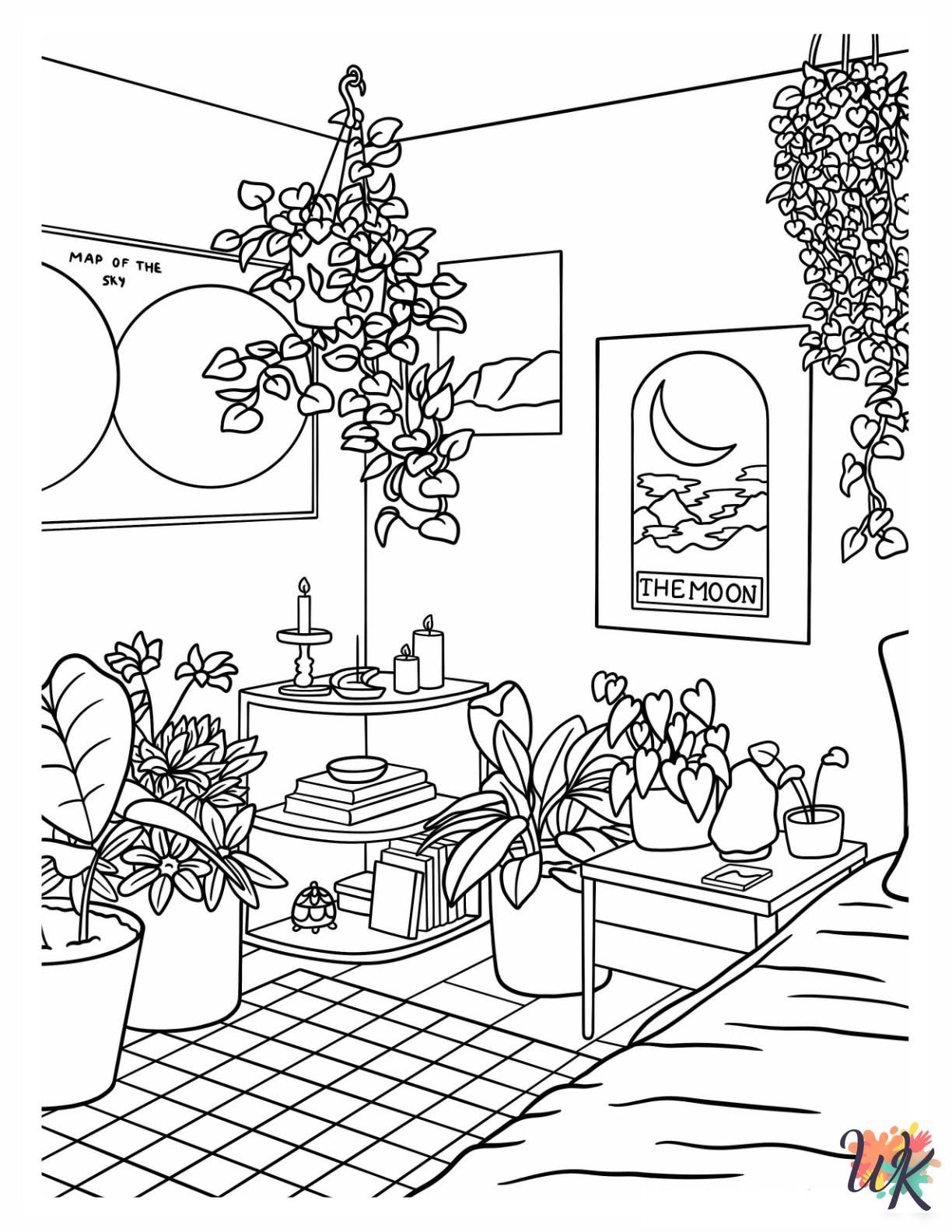 Aesthetic coloring pages for adults easy