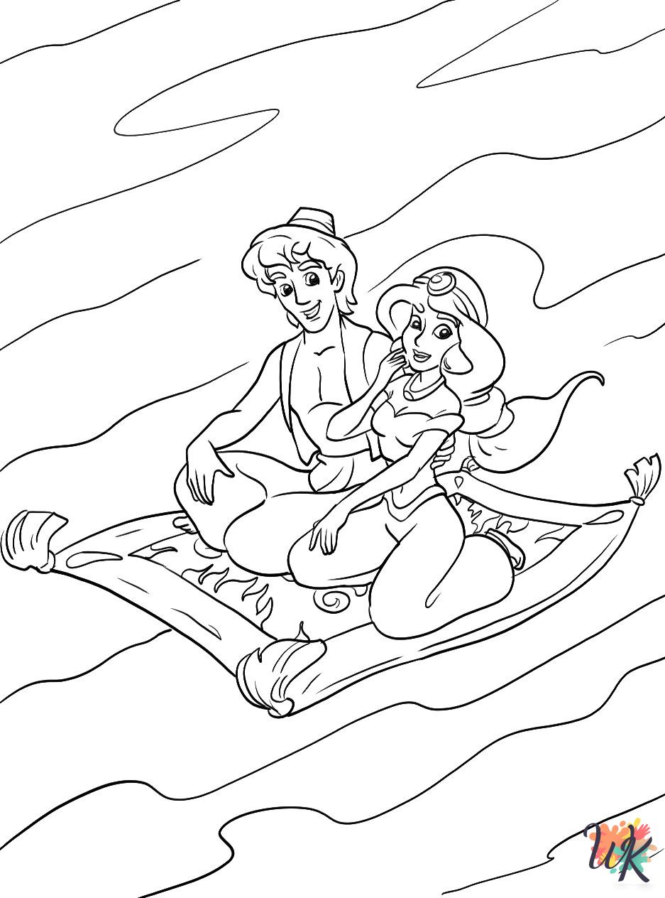Aladdin free coloring pages